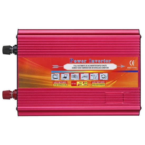 LCD Power Inverter DC 12V/24V to AC 110V/220V 6000W Peak Modified Sine Wave Converter
