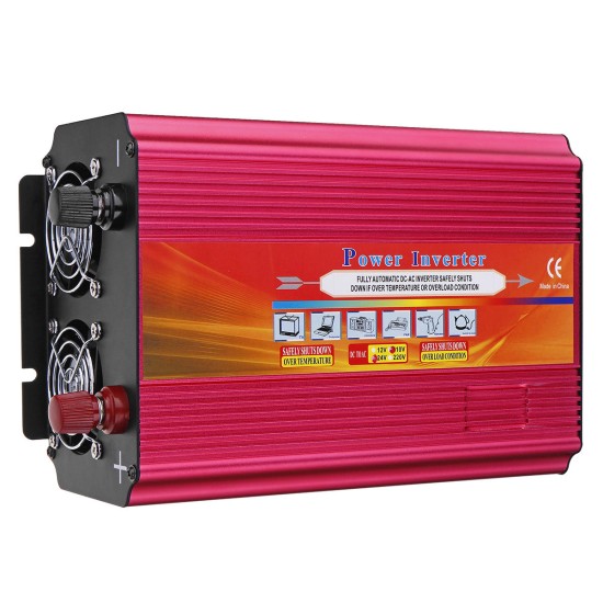 LCD Power Inverter DC 12V/24V to AC 110V/220V 6000W Peak Modified Sine Wave Converter