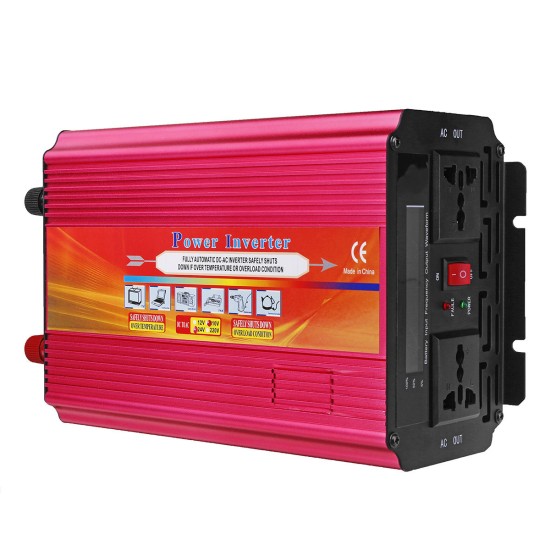 LCD Power Inverter DC 12V/24V to AC 110V/220V 6000W Peak Modified Sine Wave Converter