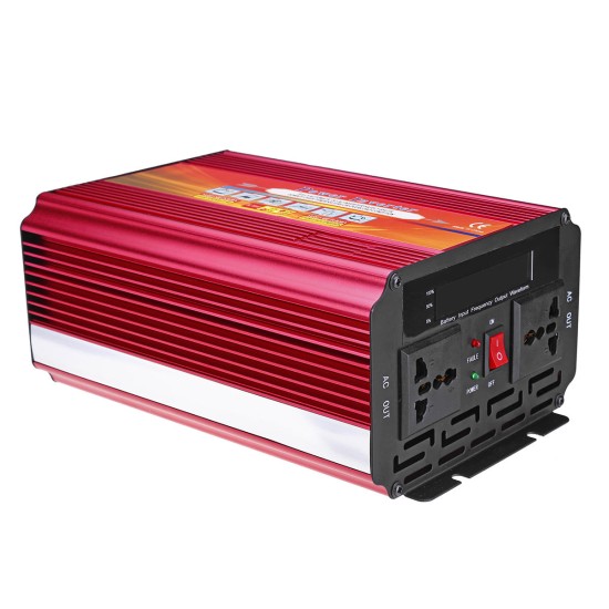 LCD Power Inverter DC 12V/24V to AC 110V/220V 6000W Peak Modified Sine Wave Converter