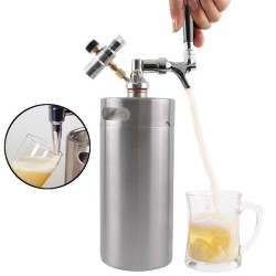 2/4/5L Homebrew Growler Mini Keg Stainless Steel Bar Beer Wine Making Tools Valve 2/4/5L Homebrew Growler Mini Keg Stainless Steel Bar Beer Wine Making Tools Valve