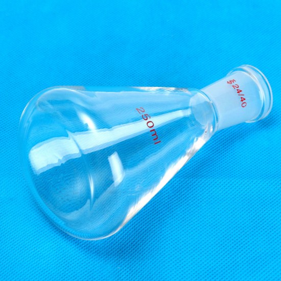 250ml 24/40 Glass Erlenmeyer Flask Chemistry Conical Bottle Laboratory Glassware