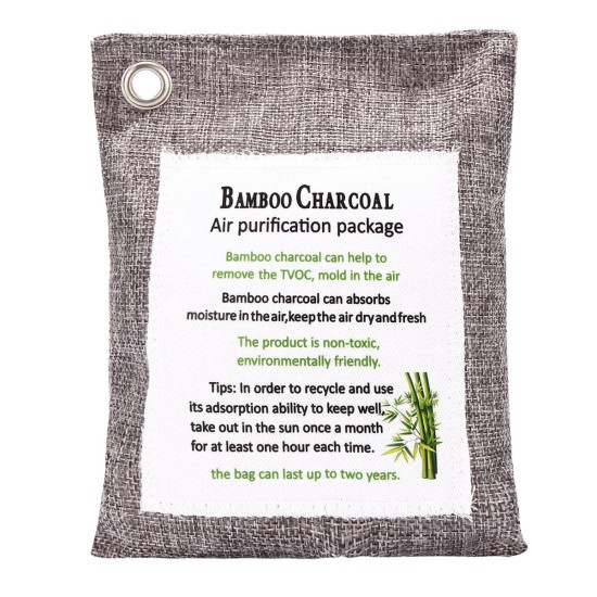 5Pcs Bamboo Charcoal Bag 200g Per Car Air Purifier Deodorizer Natural Freshener Odor Eliminator