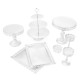 Wedding Cake Stand Crystal Decor Supplies Metal Cupcake Holder Crystal Plates Set