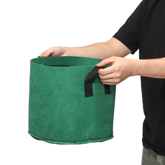 1/2/3/5/7/10Gallon Felt Non-Woven Pots Plant Grow Bag Planting Pouch Container Nursery Seedling Planting Breathable Barrel