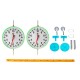 2Pcs/Set 5N Plastic Round Spring Balance Scale Circular Disc Dynamometer Forcemeter Tester