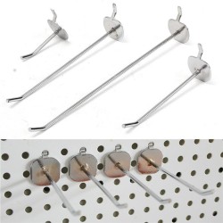 50/100/150/200mm Universal Pegboard Single Hole Hooks Chrome Home Kitchen Bathroom Tools Silver Iron Pegboard Hooks 50/100/150/200mm Universal Pegboard Single Hole Hooks Chrome Home Kitchen Bathroom Tools Silver Iron Pegboard Hooks