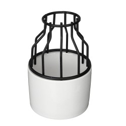 Ceramics Vase Simple Iron Frame Hydroponics Soil Culture Green Radish Insert Flower Pot Ceramics Vase Simple Iron Frame Hydroponics Soil Culture Green Radish Insert Flower Pot