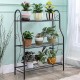 3 Tier Stand Plant Flower Rack Metal Planter Garden Storage Shelf Rack