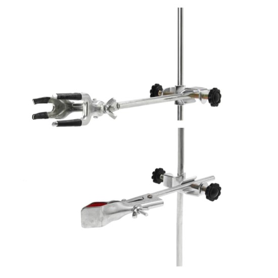 Laboratory Stands Support Lab Clamp Flask Clamp Condenser Clamp Stand Four Prong Extension Flask Clamp