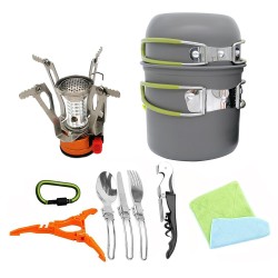 Portable Backpacking Outdoor Picnic Set Hiking Cookware Camping Pot Bowl Stove Set Burner Portable Backpacking Outdoor Picnic Set Hiking Cookware Camping Pot Bowl Stove Set Burner