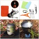 Portable Backpacking Outdoor Picnic Set Hiking Cookware Camping Pot Bowl Stove Set Burner