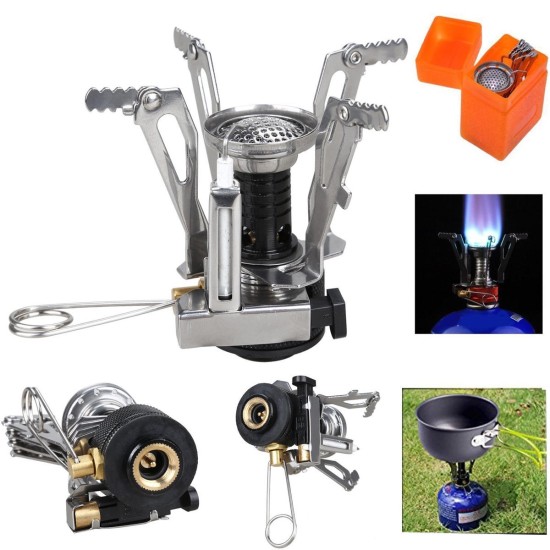 Portable Backpacking Outdoor Picnic Set Hiking Cookware Camping Pot Bowl Stove Set Burner