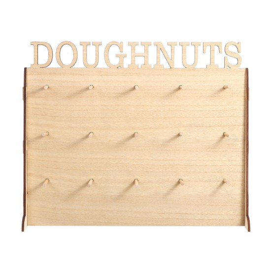 Wooden Donut Wall Stand Holder Sweet Doughnut Holds Wedding Party Kitchen Storage Rack
