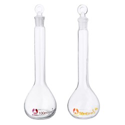 10/25/50/100/250ML Transparent Glass Volumetric Flask With Stopper Lab Glassware Kit 10/25/50/100/250ML Transparent Glass Volumetric Flask With Stopper Lab Glassware Kit