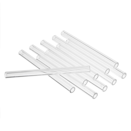 10Pcs 100mm OD 8mm 1.5mm Thick Wall Borosilicate Glass Blowing Tube