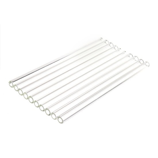 10Pcs 200mm Thick Wall Borosilicate Glass Tube Blowing Tubing Lab Glassware