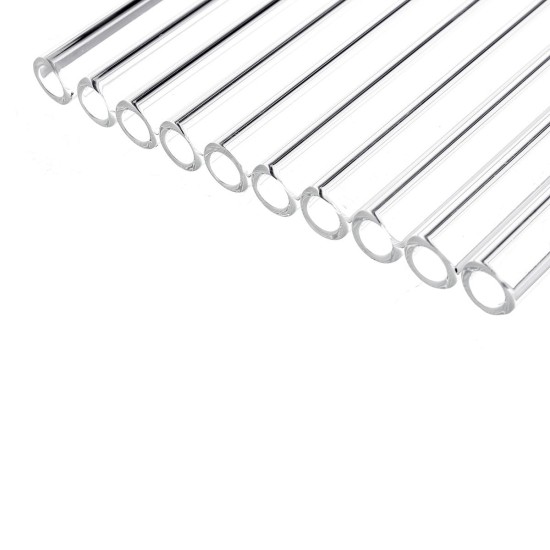 10Pcs 200x7x2mm Length 200mm OD 7mm 2mm Thick Wall Borosilicate Glass Blowing Tube Lab Factory School Home Tubes