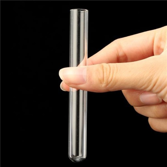 10pcs 12x100mm Lab Chemistry Glassware Borosilicate Glass Teaching Tubes