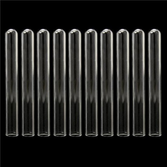 10pcs 12x100mm Lab Chemistry Glassware Borosilicate Glass Teaching Tubes