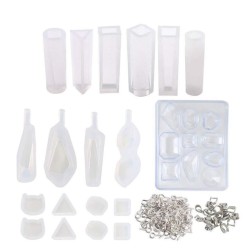 129Pcs/Set Silicone Casting Molds Tools Jewelry Pendant Resin Mould DIY 129Pcs/Set Silicone Casting Molds Tools Jewelry Pendant Resin Mould DIY