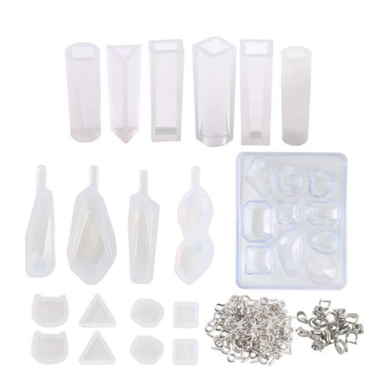 129Pcs/Set Silicone Casting Molds Tools Jewelry Pendant Resin Mould DIY