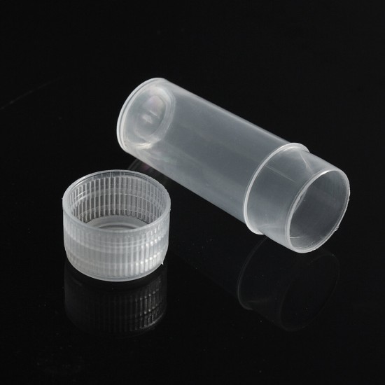 20Pcs 5ml Chemistry Plastic Test Tube Vials with Seal Caps Pack Container