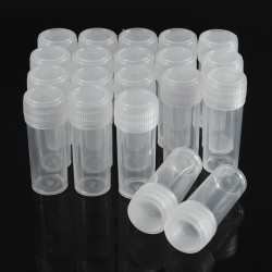 20Pcs 5ml Chemistry Plastic Test Tube Vials with Seal Caps Pack Container 20Pcs 5ml Chemistry Plastic Test Tube Vials with Seal Caps Pack Container