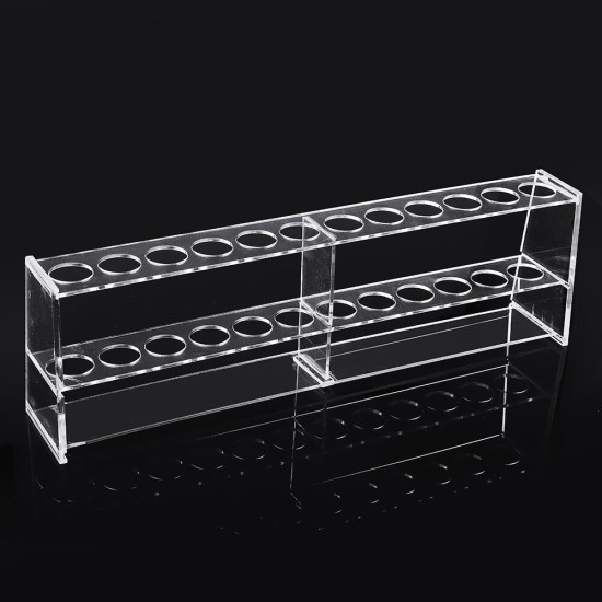 50ml*12-Holes Plexiglass Organic Glass Test Colorimetric Single Row Tube Rack Holder