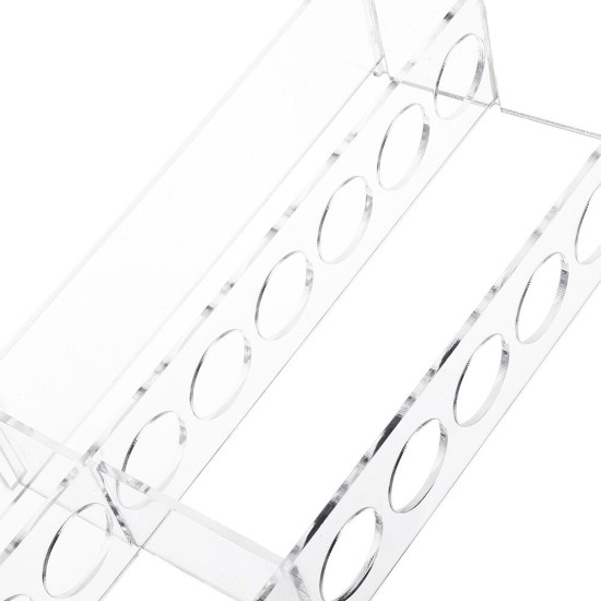 50ml*12-Holes Plexiglass Organic Glass Test Colorimetric Single Row Tube Rack Holder
