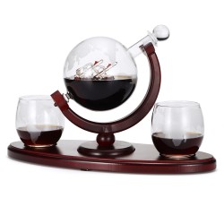 850ml Glass Decanter Bottle Carafe Kit w/ 2 Drinking Mug For Spirit Tea 850ml Glass Decanter Bottle Carafe Kit w/ 2 Drinking Mug For Spirit Tea