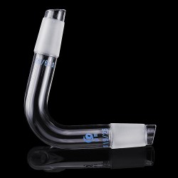 19/26 75 Degree Borosilicate Glass Distillation Adapter Connector Distilling Tube w/ Standard Ground Taper Inner Joints 19/26 75 Degree Borosilicate Glass Distillation Adapter Connector Distilling Tube w/ Standard Ground Taper Inner Joints