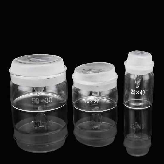 3 Sizes Weighing Bottle Weighing Ground Glass Low Form Volumetric Flask Closed Bottom