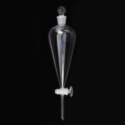 500mL Pyriform Borosilicate Glass Separatory Funnel Pear Shape Glass Stopcock Laboratory 500mL Pyriform Borosilicate Glass Separatory Funnel Pear Shape Glass Stopcock Laboratory