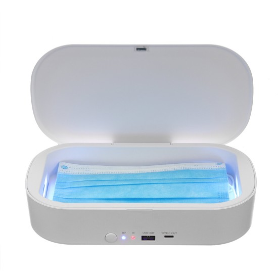 253.7nm UV Sterilizer Box USB Jewelry Watch Mobile Phone Cleaner Ultraviolet Germicidal Sterilization Disinfection Cabinet Universal Cleaning Box