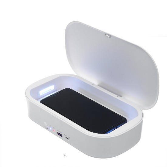 253.7nm UV Sterilizer Box USB Jewelry Watch Mobile Phone Cleaner Ultraviolet Germicidal Sterilization Disinfection Cabinet Universal Cleaning Box