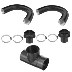60mm Heater Pipe Ducting T Piece Warm Air Outlet Vent Hose Clips For Parking Diesel Heater 60mm Heater Pipe Ducting T Piece Warm Air Outlet Vent Hose Clips For Parking Diesel Heater