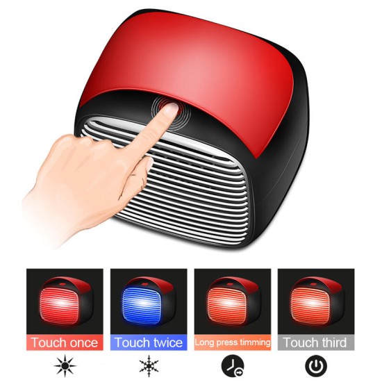 800W 110V/220V Mini Ceramic Electric Heater Home Office Space Heating Warm/Cold Fan Silent