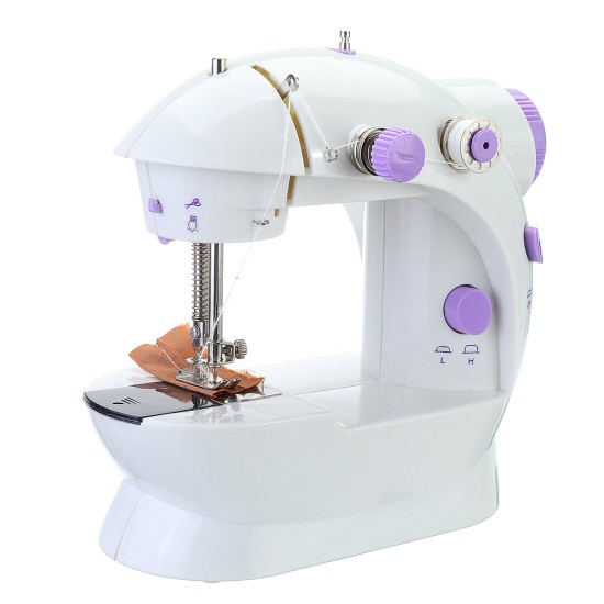 Portable Sewing Machine Mini With Lamp Thread Cutter Extension Table Electric Sewing Machines DIY Embroidery Machine