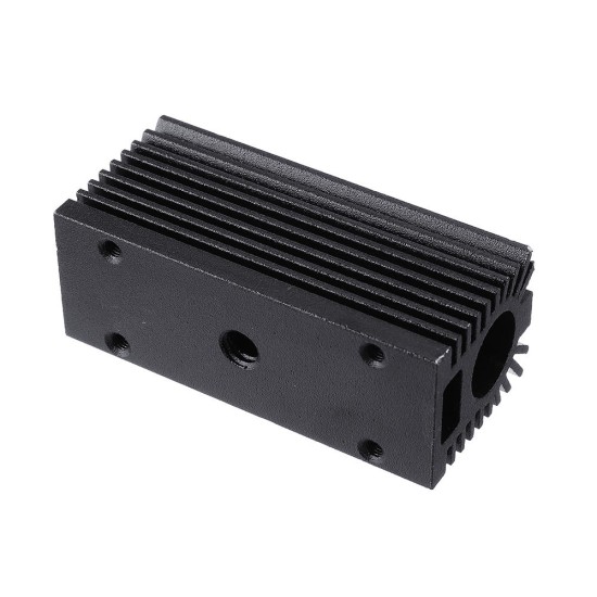 58x22x27mm Black 12mm Aluminum Heat Sink Groove Fixed Radiator Seat Cooling Heat Sink for 12mm Laser Diode Module