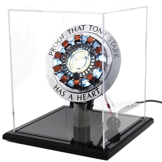 MK1 Acrylic Remote Ver. Tony DIY Arc Reactor Lamp Kit Remote Control Illuminant LED Flash Light Heart Set