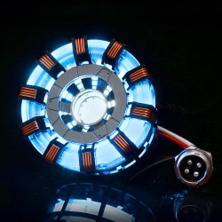 MK2 Acrylic Tony ARC Reactor Model DIY Kit USB Chest Lamp Movie Props Illuminant LED Flash Light Set Gift