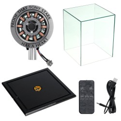 MK2 Remote Control Version DIY Arc Reactor Model Men Heart Kit LED Chest USB Movie Props Light With Display Cover MK2 Remote Control Version DIY Arc Reactor Model Men Heart Kit LED Chest USB Movie Props Light With Display Cover