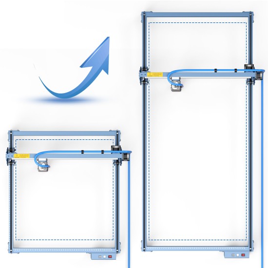 S10 engraving area expansion kit for expanding the engraving area of S10 engraving machine to 950x400mm aluminum shaft directly installed