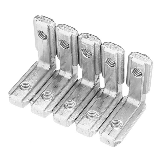 LJ20 5Pcs T Slot L Shape Inside Corner Connector Joint Bracket for 2020 Series Aluminum Profile