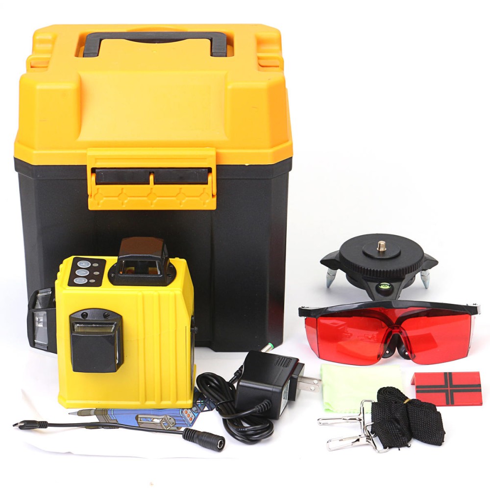 12 Line 3D 360° Infrared Laser Level Self Leveling Vertical ...
