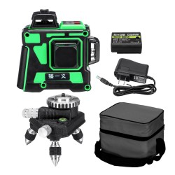 12 Lines 360 Degree Horizontal&Vertical Cross 3D Green Laser Level Self 12 Lines 360 Degree Horizontal&Vertical Cross 3D Green Laser Level Self