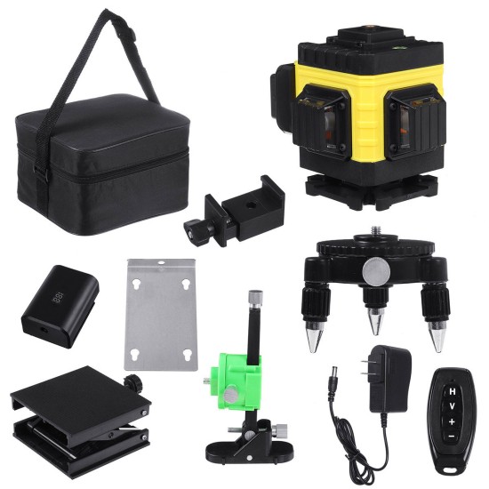 12/16 Line 4D Green Light Laser Level 6000mAh Large Battery Capacity Digital Self Leveling 360° Rotary Measure