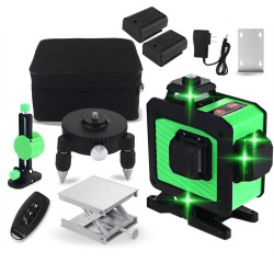 16 Line 360° Horizontal Vertical Cross 3D Green Light Laser Level Self-Leveling Measure Super Powerful Laser Beam with Two Batteries 16 Line 360° Horizontal Vertical Cross 3D Green Light Laser Level Self-Leveling Measure Super Powerful Laser Beam with Two Batteries