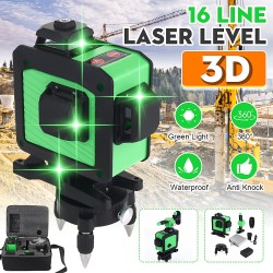 16 Line 360° Horizontal Vertical Cross 3D Green Light Laser Level Self-Leveling Measure Super Powerful Laser Beam with Two Batteries 16 Line 360° Horizontal Vertical Cross 3D Green Light Laser Level Self-Leveling Measure Super Powerful Laser Beam with Two Batteries